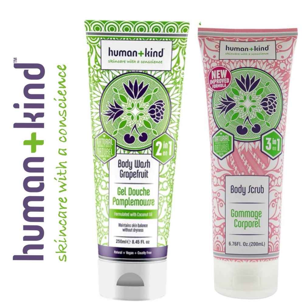 Human+Kind Body Wash & Body Scrub Duo